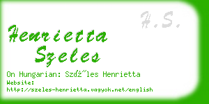 henrietta szeles business card